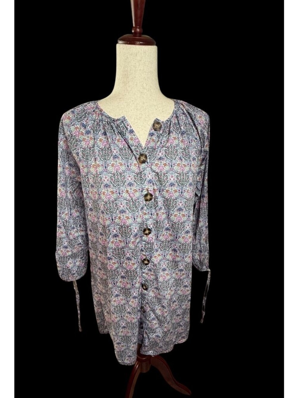 Liberty Fabric X J. Crew Club Nouveau Floral Button-Front Dress Womens XS Preppy